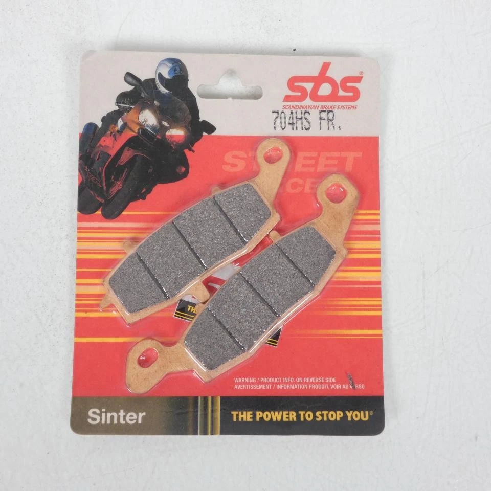 Paire plaquette de frein Avant SBS pour moto Suzuki 650 Sv 1999 à 2010 704HS - Photo 1/2