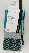 Lululemon Daily Stride Mid-Crew Sock Women  s Size M 3 Pack