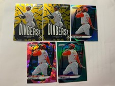 (Lot Of 5) Panini KEN GRIFFEY JR Cards - Prizm Green, Pink Ice, Silver, Dingers