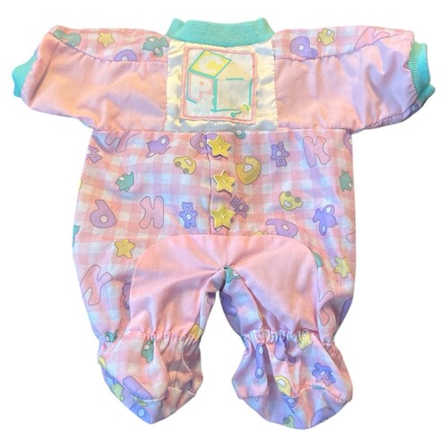 Cabbage Patch Kids Pink Pastel Preemie Toddler Romper Alphabet Blocks Stars 1990