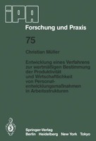 Entwicklung Eines Verfahrens Zur WertmäßIgen Bestimmung Der ProduktivitäT Und Wi