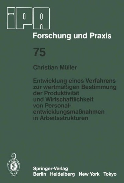 Entwicklung Eines Verfahrens Zur WertmäßIgen Bestimmung Der ProduktivitäT Und Wi-image
