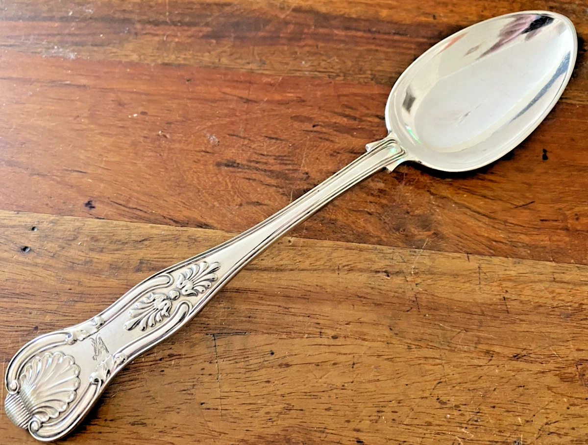 Antique William Hutton Silver Plated "Kings Pattern" HERALDIC BIRD CREST Spoon