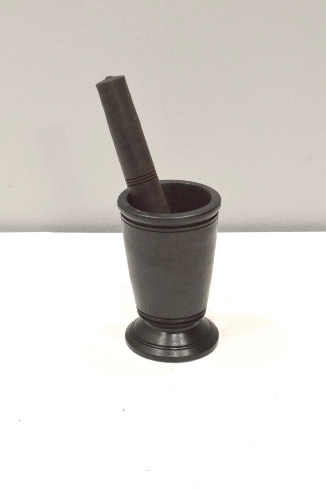 Mortar Pestle African Ebony Wood Spice Grinder Tanzania