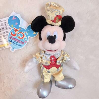 Tokyo Disney Resort 30th Anniversary Mickey Plush Doll Badge The Happiness Year Ebay