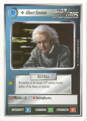 Star Trek: Albert Einstein [White Border Beta] [Moderately Played] 1E Premiere '