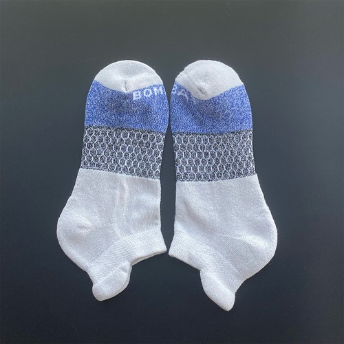 3 pares de calcetines tobilleros Bombas para mujer blancos grises azules M algodón suave transpirable - Imagen 7 de 7