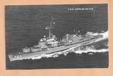 U.S.S.  KEPPLER DD-765  ARNOLD ART STORE NAVAL POSTCARD