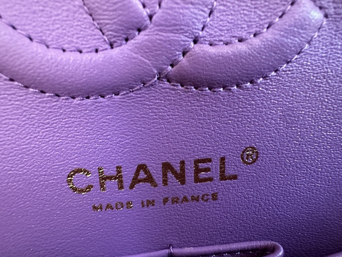 CHANEL 22S Purple Caviar GHW Quilted SMALL Double Flap | eBay CHANEL 22S Purple Caviar GHW Quilted SMALL Double Flap | eBay