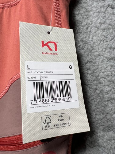 Karitraa Women's Ane Hiking Tights Cedar Pink Large Comfort Hiking Outdoors NWT - Picture 6 of 14