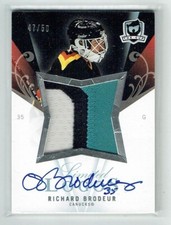 07-08 UD Upper Deck The Cup Limited Logos  Richard Brodeur  /50  Patch  Auto