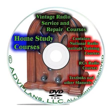 Vintage Radio Repair Home Study Course, Serviceman Technician 363 Books, DVD B75