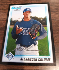 ALEXANDER COLOME 2010 BOWMAN BLACK BORDER CARD BP-43 RAYS (FIRST ROOKIE BASE)