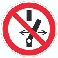 Schalten Verboten Symbol Aufkleber Kreis