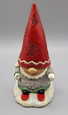 NIB Jim Shore Heartwood Creek GNOME WITH BRAIDS Skiing Figurine 6010844