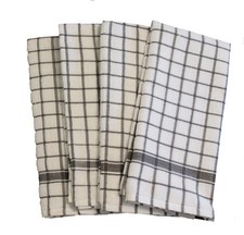 Cotton Kitchen Terry Towels Grey 4/pack