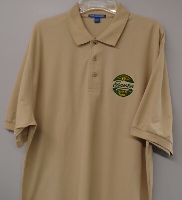 Edmonton Eskimos Hockey 1921 Vintage Logo Mens Polo S-6X, LT-4XLT Oilers New