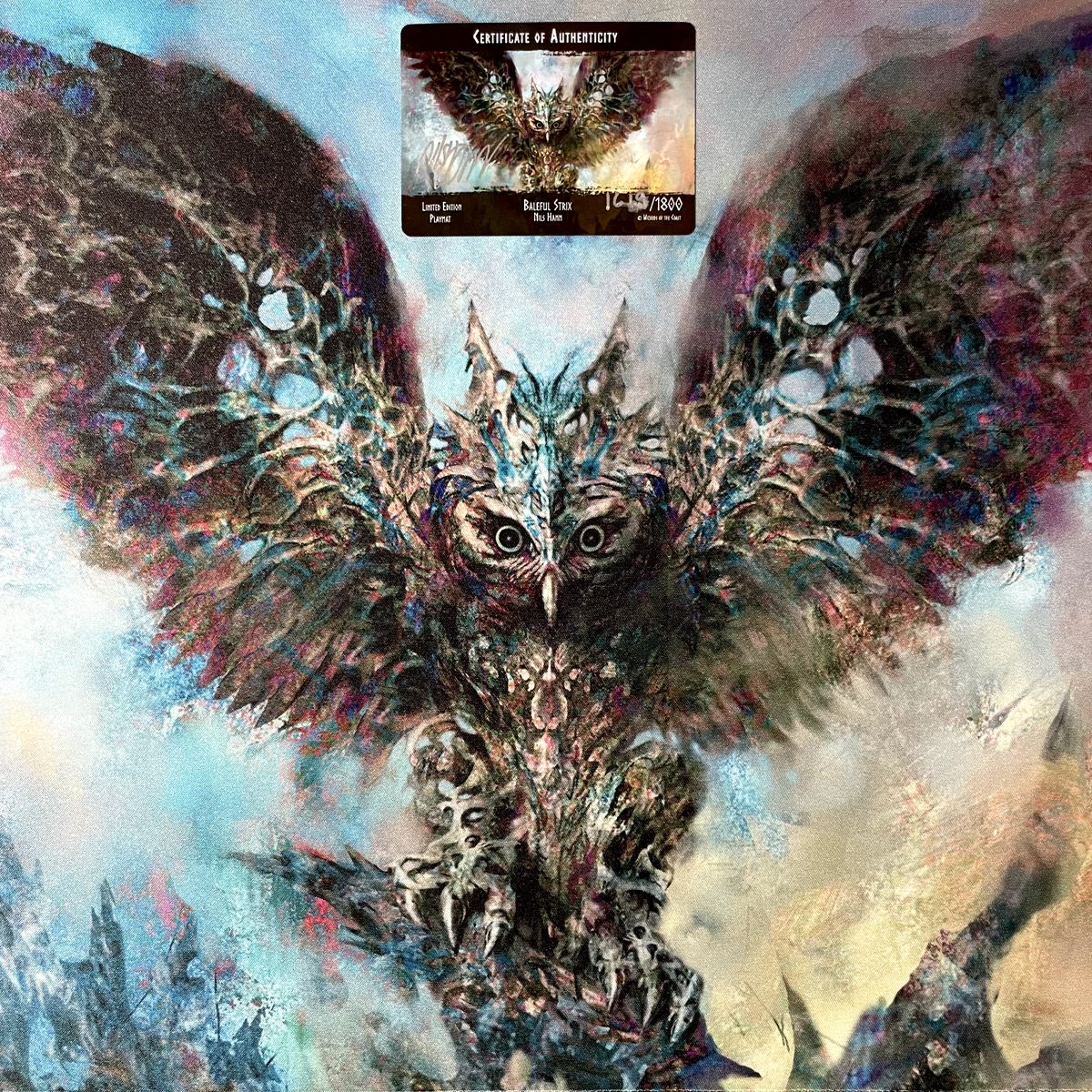 【プレイマット】Baleful Strix MTG 🦉Baleful Strix 1619/1800 Kickstarter Exclusive Playmat Nils