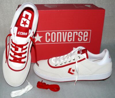 Converse 164136C Barcelona PRO OX Suede Leder Schuhe Sneaker 44 46,5 Natur Red
