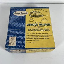 Vtg Handy Hannah Pink Vibrator Massager & 3 Attachments #1295V Electric Tested