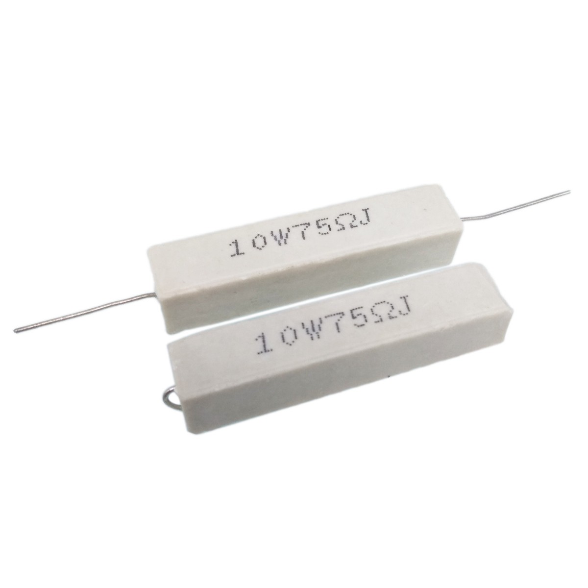 PAKMEZ Resistore Di Potenza In Cemento Ceramico Da 10 W Watt 75 Ohm 5 - Foto 10