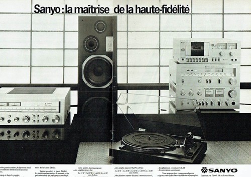 Werbung Advertising 057 1978 Sanyo (2p) HiFi Plattenspieler Verstärker
