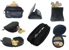 PORTAMONETE Uomo Donna Eco Pelle Nero da Tasca Portafogli Vari Modelli Zip Tacco