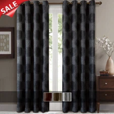 2 Panels 52 x 63" Lexington Jacquard Grommet Window Drapes & Curtains