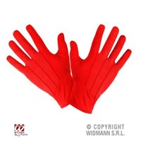 Handschuhe Rot L Mit Biesen - KostüM ZubehöR Widmann®