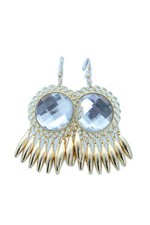 Women Earrings Set Fancy Style Hook Bling Fashion Jewelry Gold Color Sun Flower