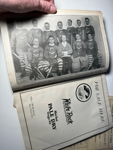 VTG 1925 PROGRAM +PLAYER I.D MADISON SQUARE GARDEN AMATEUR HOCKEY LEAGUE INSERT - Picture 12 of 12