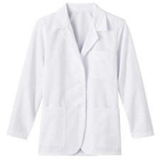 Women's 28 inch Classic White Professional Consultation Lab Wear Coat Large