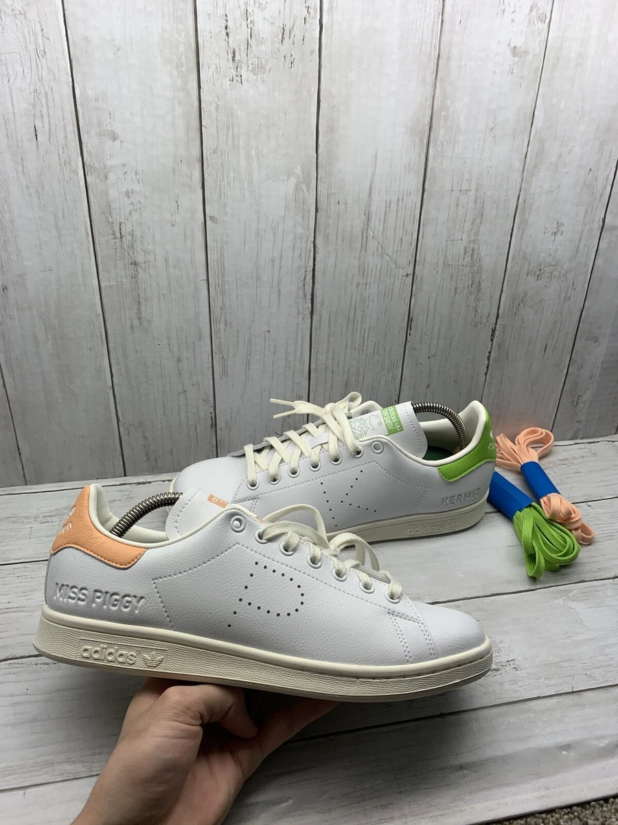 Adidas Sample Stan Smith Disney Size 9 Mens White Kermit Piggy New Low GZ5996