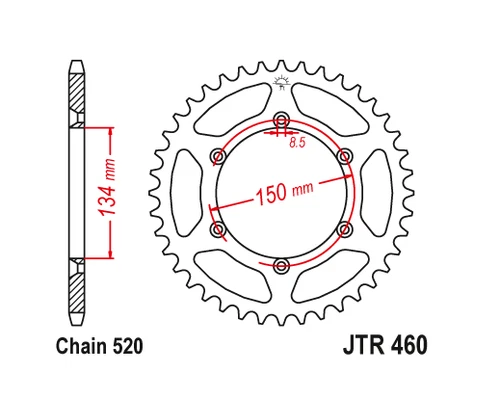 JT Steel Rear Sprocket 47T 47 Tooth KX 125 250 500 250F 450F KDX KLX 250 300 - Bild 2 von 11