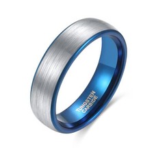 6mm Tungsten Mens Wedding Band Rings Brushed Dome Engagement Ring Comfort 5-12
