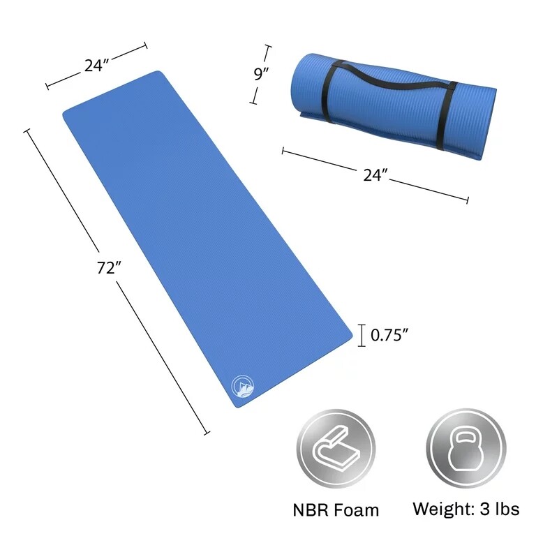 Outdoors Waterproof 0.75InchThick Foam Sleeping Pad for Camping (Blue) eBay