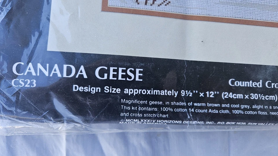 Vintage 1984 Monarch Horizons Canada Geese Counted Cross Stitch Kit #CS23 SEALED - Image 3 of 4