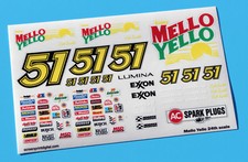 MELLO YELLO 'Days of Thunder' 24th scale NASCAR stickers decals 1/24