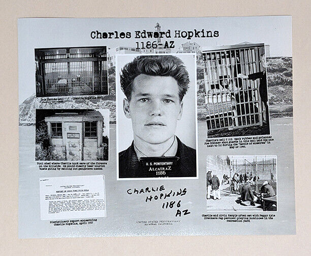 ALCATRAZ Inmate Charlie Hopkins SIGNED 8x10 PHOTO Last Survivor