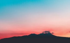 Landscape sunset mountains Custom Gaming Mat Desk