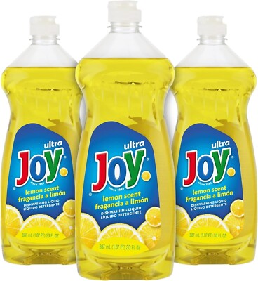 JOY Ultra Grease Cutting Dishwashing Dish Detergent Liquid Soap Lemon Scent 30OZ