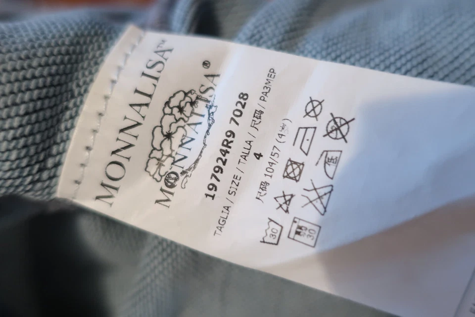 Vestido jeans monnalisa tamanho 4 - Imagem 4 de 4