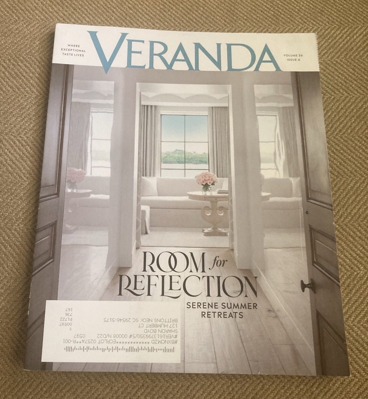 Veranda July-Aug 2022 Vol 35 # 4  Kips Bay Showhouse  Summer Retreats 144 pp GUC