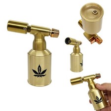 Aleaf - Torcia in ottone massiccio - (ottone) - fiamma blu ad alta potenza (2500 gradi)