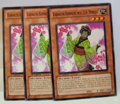YUGIOH KARAKURI KOMACHI MDL 224 NINISHI X3 COMMON LIGHT PLAYED | eBay