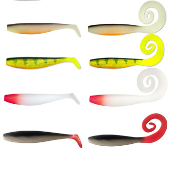 Black Cat Shad Twister Wels Spinfischen Waller Gummifische Köderfisch alle Farbe