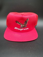 VTG Snap-On Team Eagle Red Logo Snapback New Era Baseball Hat Made In USA