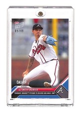 2023 MLB Topps Now AJ Smith-Shawver Call-Up BLUE PARALLEL /49 SSP Braves #444 🔥