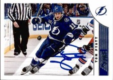 Tom Pyatt Signed Auto 2013-14 Score card Tampa Bay Lightning
