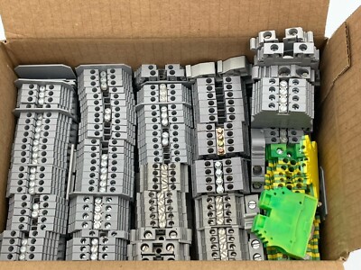 Lot 140+ 35mm DIN Rail Terminal Blocks, Phoenix, Konnect-it. 150+ pcs ...